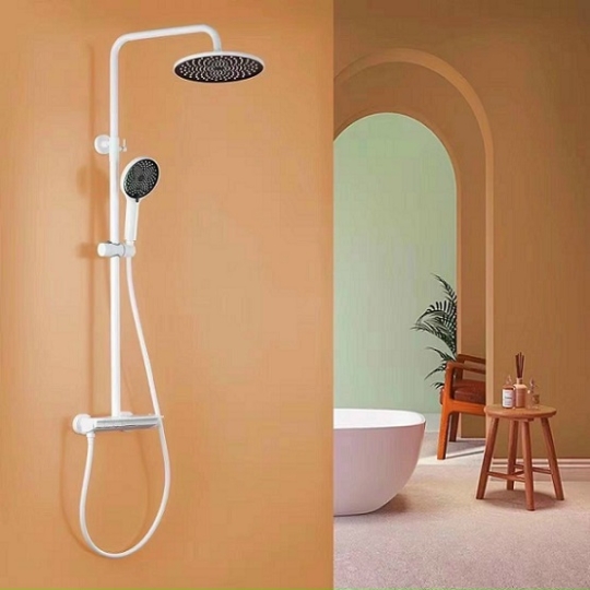 Sen cây phím đàn 3 phím đồng thau sơn tĩnh điện trắng