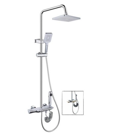 Sen cây phím đàn 4 phím mạ crome hình bầu