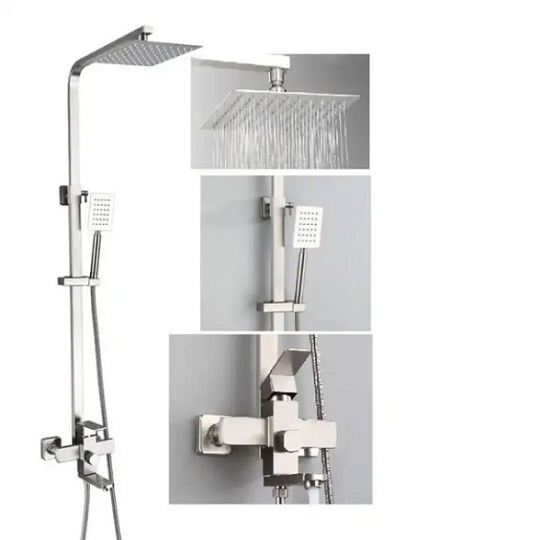 Sen cây tắm đứng vuông Inox 304 mã